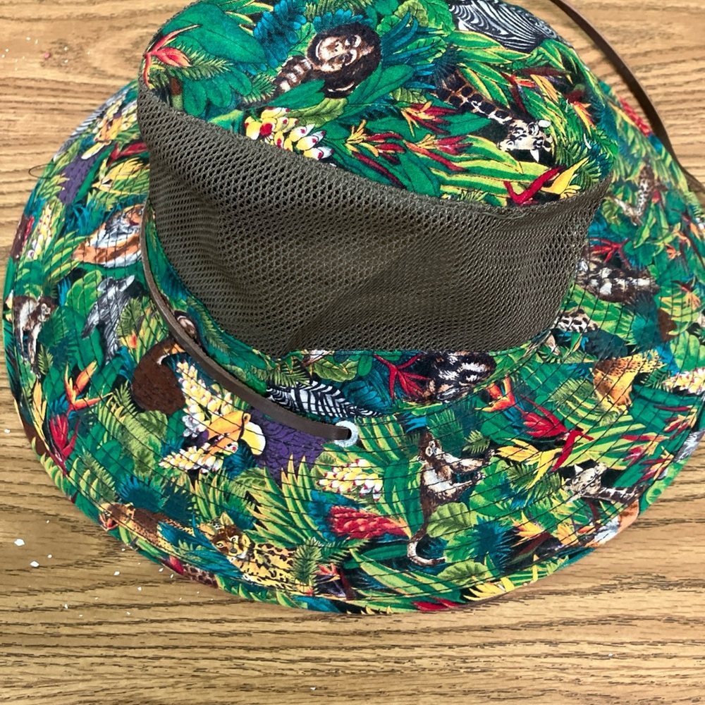 Vintage Dorfman Pacific Headwear Rainforest Safari Mesh Banded Floppy Hat